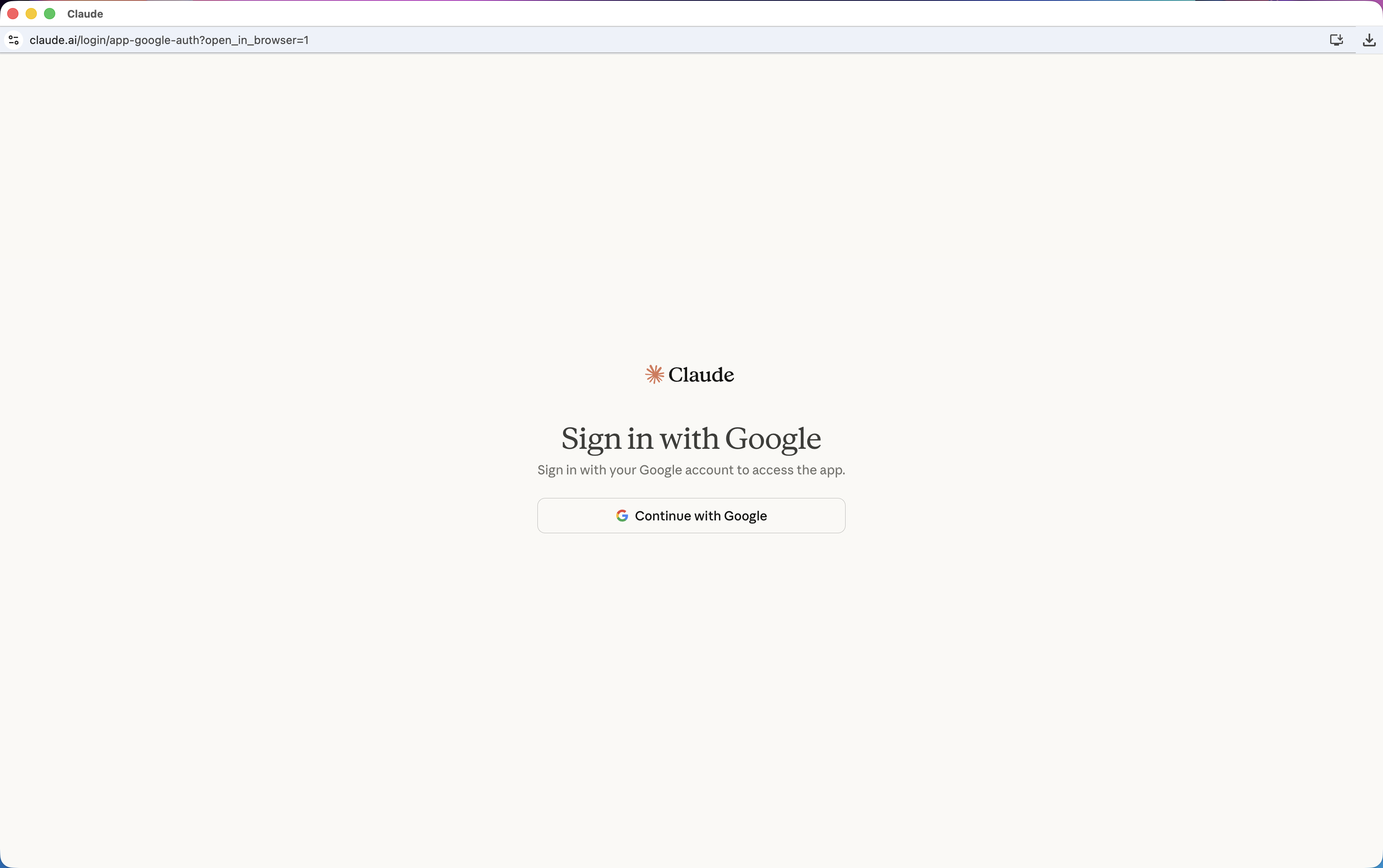 Chrome Google sign in